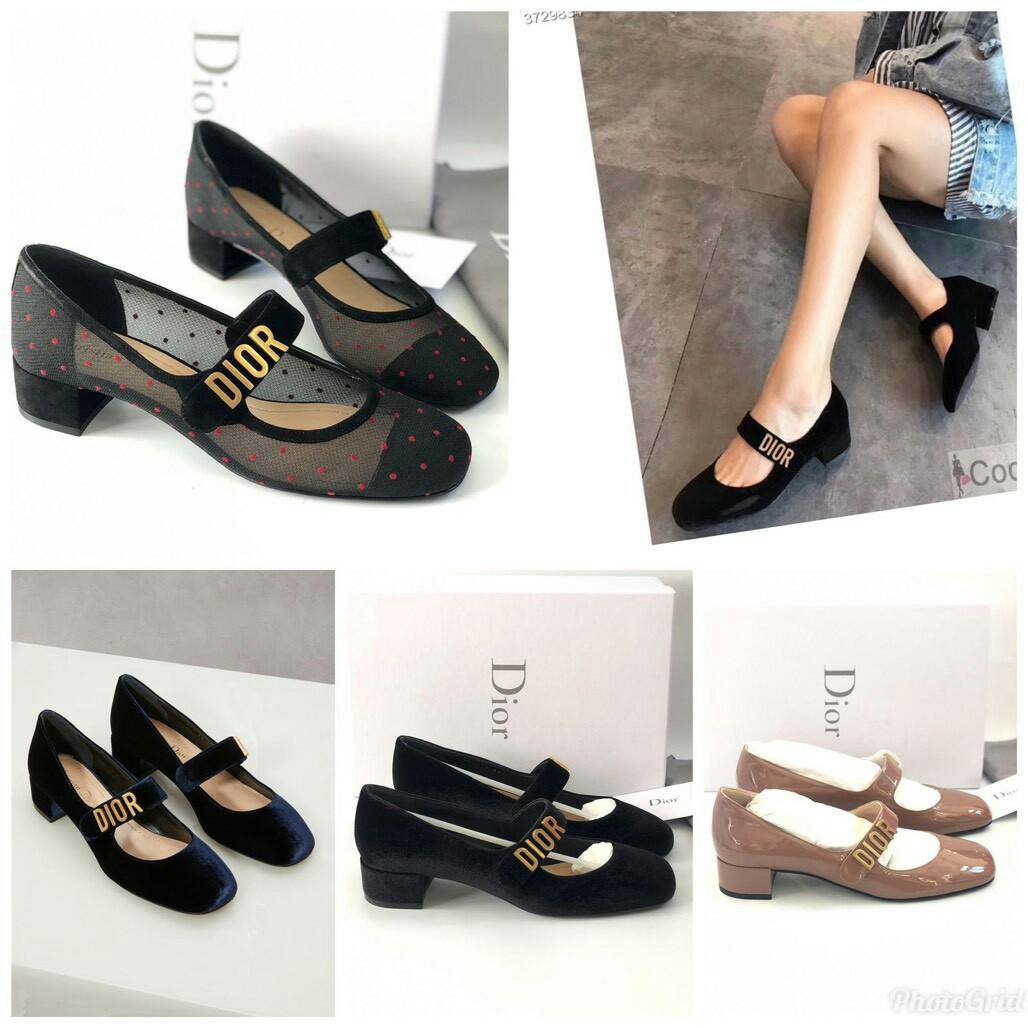 RESTOCK BEST SELLER ITEM READY Dior Baby D Pump Red Dotted size