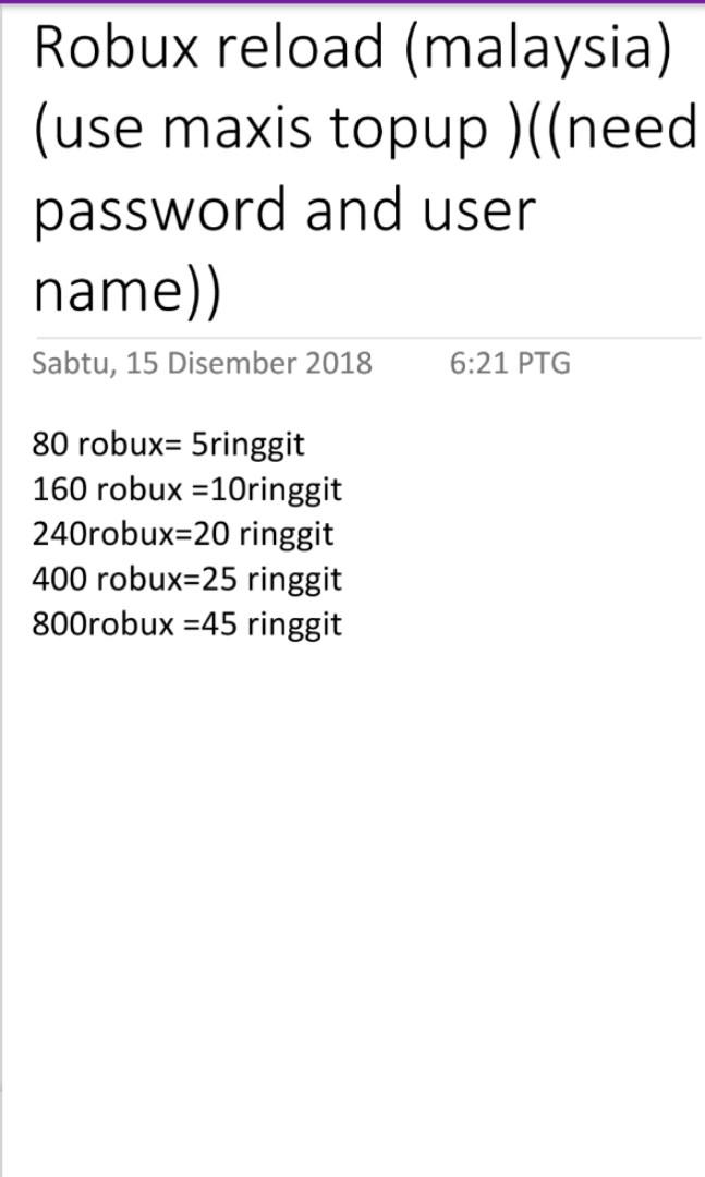 Roblox 164 Robux for sale