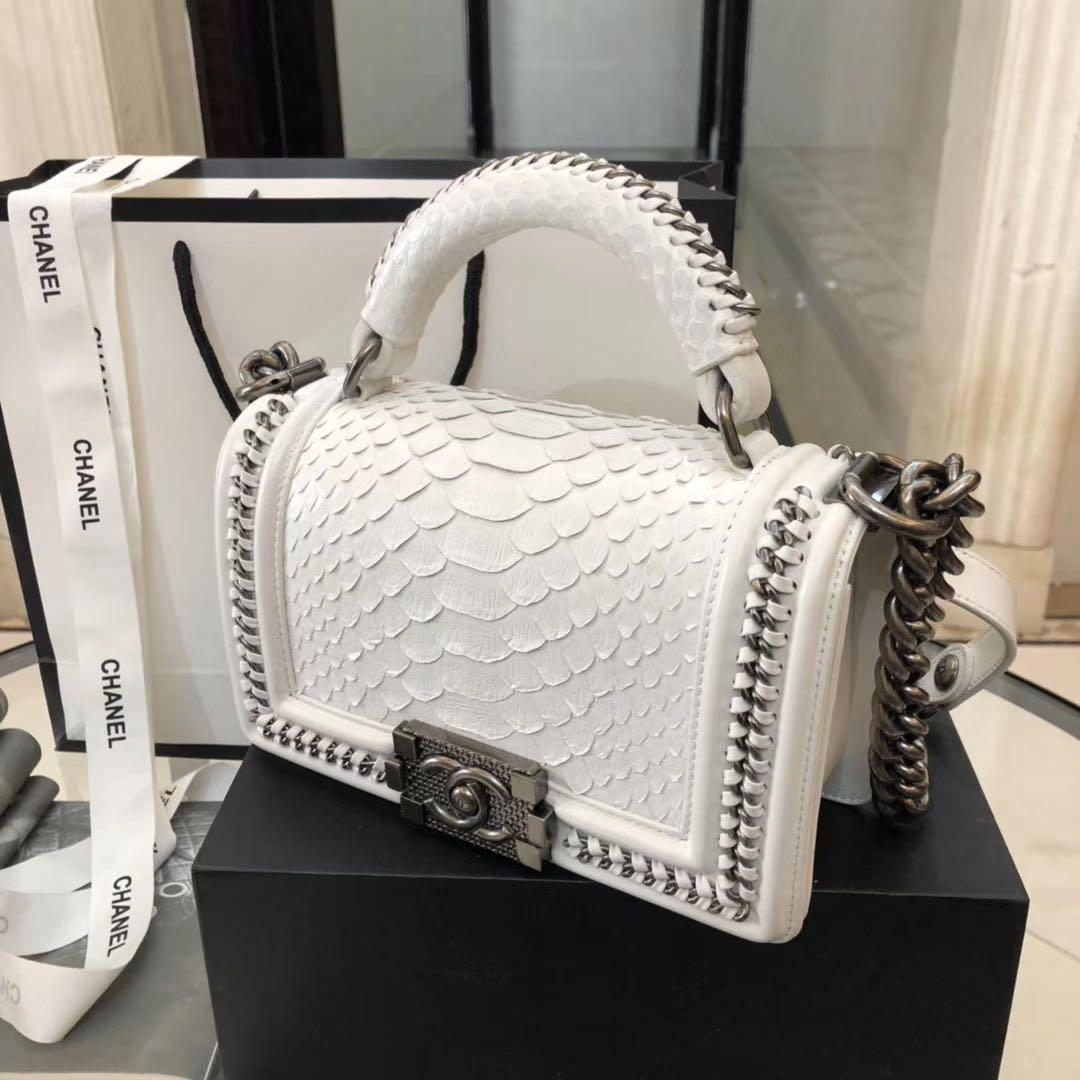 Sale chanel leboy snake skin Luxury Bags Wallets on Carousell