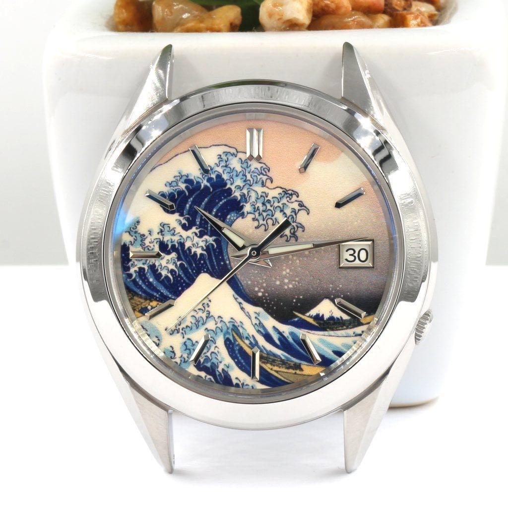 SEIKO Mod Part The Great Wave off Kanagawa Dial Date Window