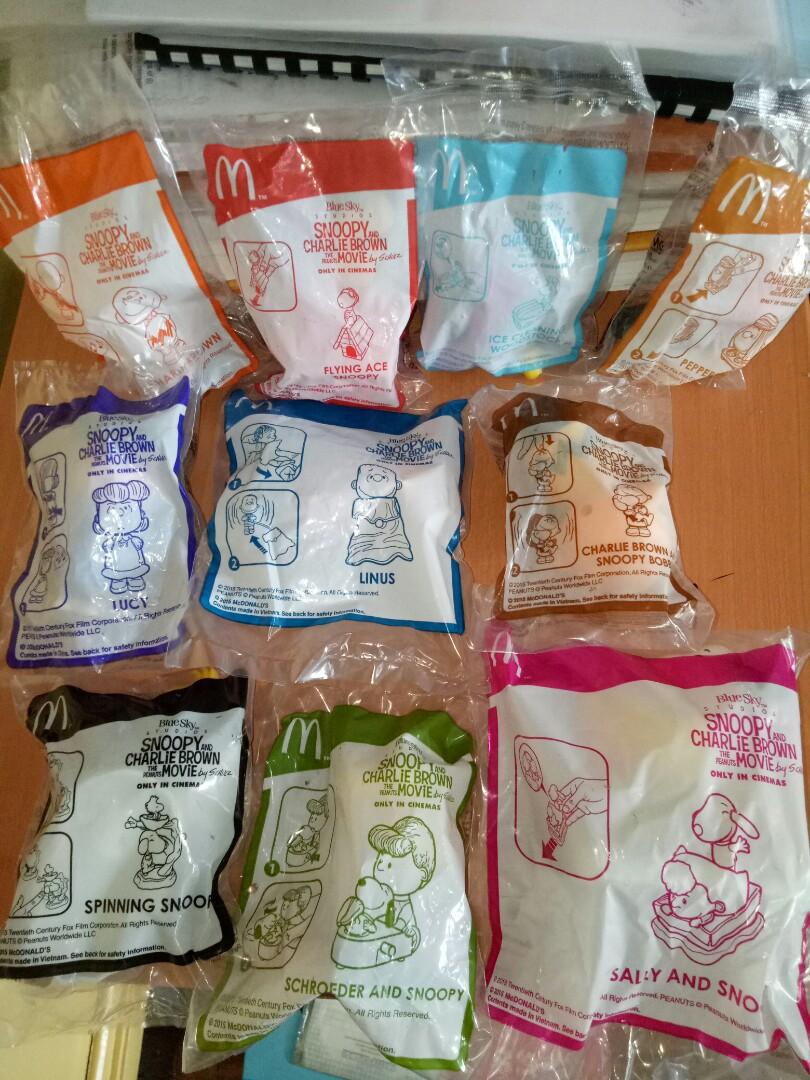 Collection Complète Jouets Snoopy McDonald's Happy Meal Décembre 2000 - Neuf
