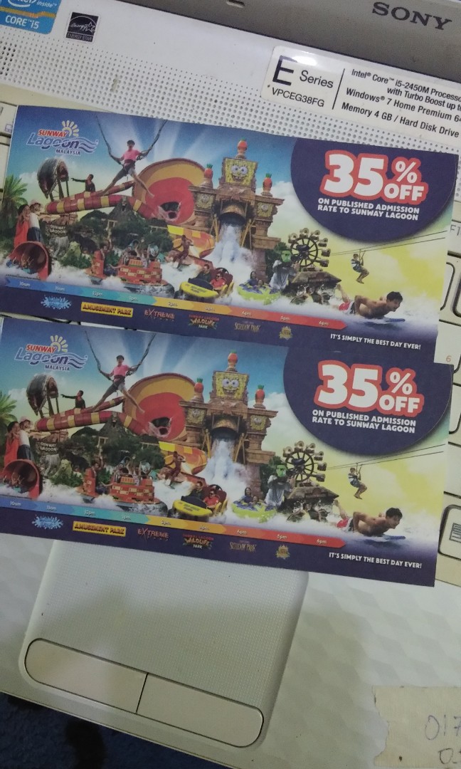 Sunway Lagoon Discount Ticket Voucher, Tickets & Vouchers, Vouchers on