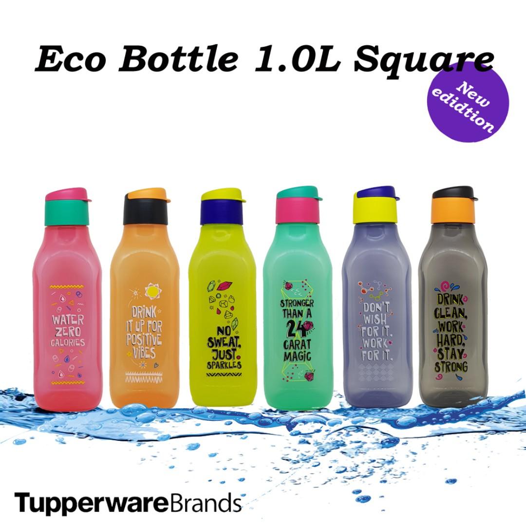 Tupperware Eco Bottle 1l Square Sports Sports Games Equipment On Carousell