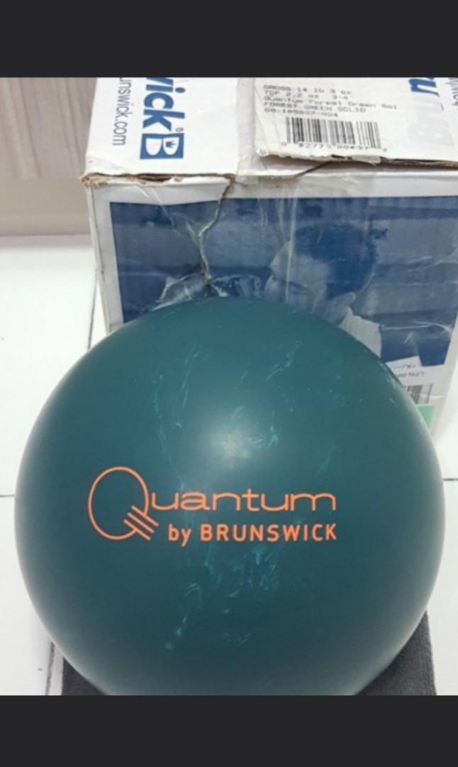 Undrilled 14lbs Brunswick Quantum Forest Green Bowling Ball, Sports