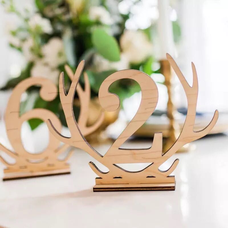 Wooden Rustic Vintage Table Numbers Design Craft Others On Carou Photo
