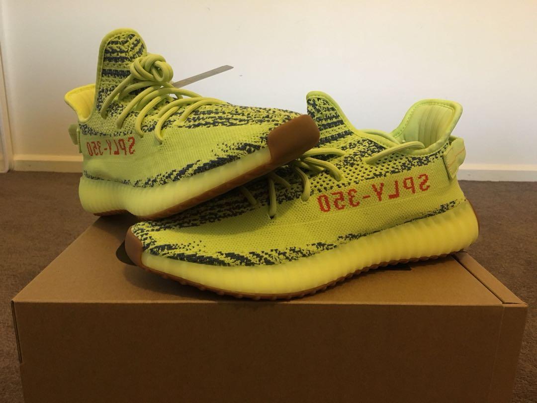 frozen yellow yeezy size 10