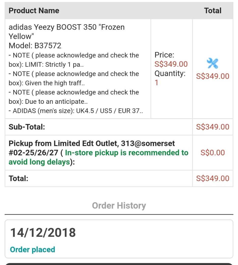 yeezy frozen yellow quantity