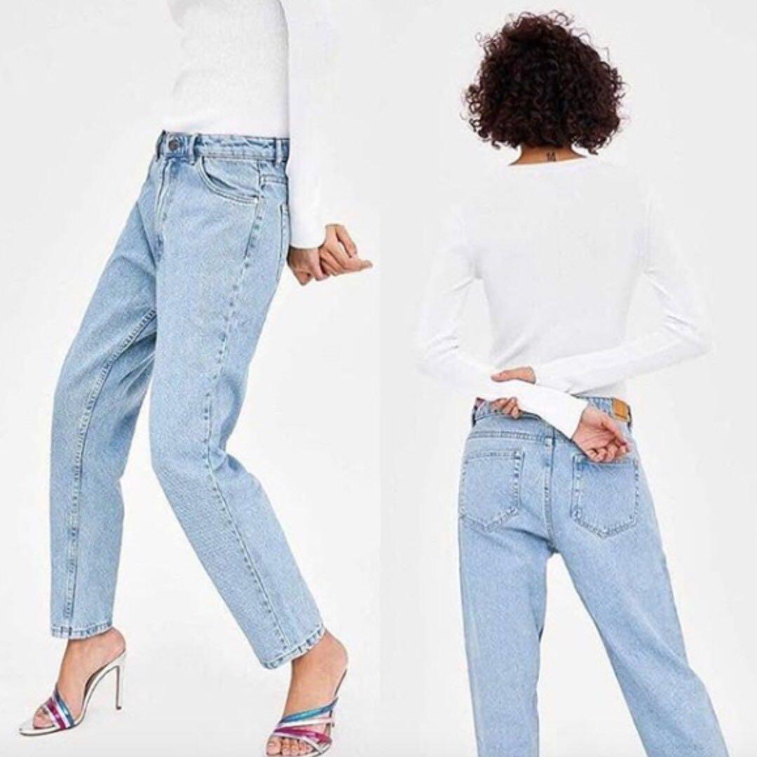 high waist mom jeans zara