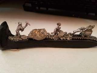 #HM4 - Mining spikes scene pewter display decor