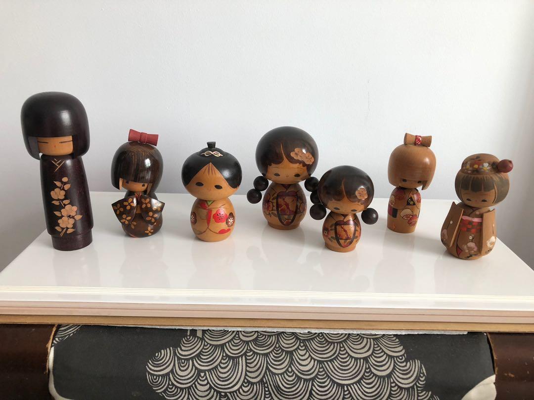 7 Wooden Japanese Kokeshi Doll Figurines Vintage Collectibles Vintage Collectibles On Carousell Best match ending newest most bids. 7 wooden japanese kokeshi doll figurines