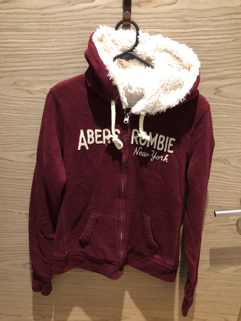 abercrombie sherpa lined hoodie
