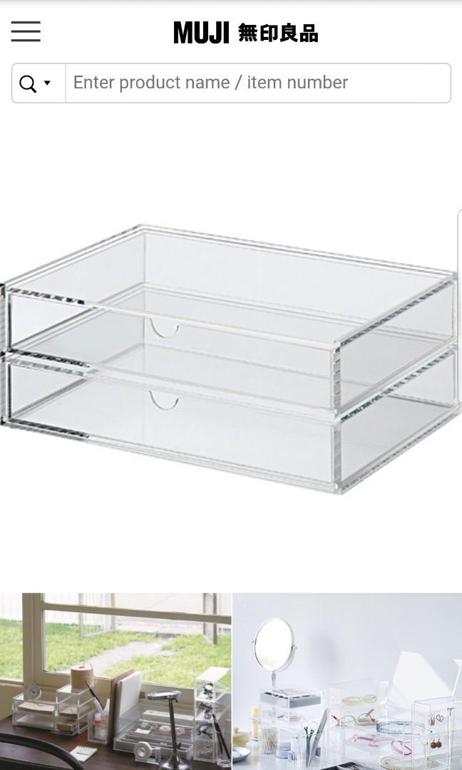 Acrylic Drawer 2 Rows Clear Furniture Shelves Drawers On Carousell