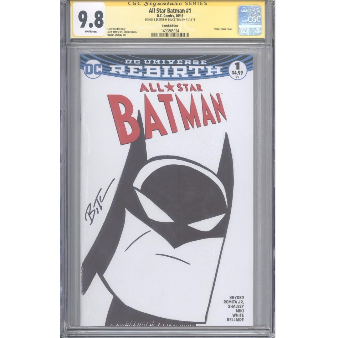 All Star Batman 1 Original Bruce Timm Sketch Cgc Ss 9 8