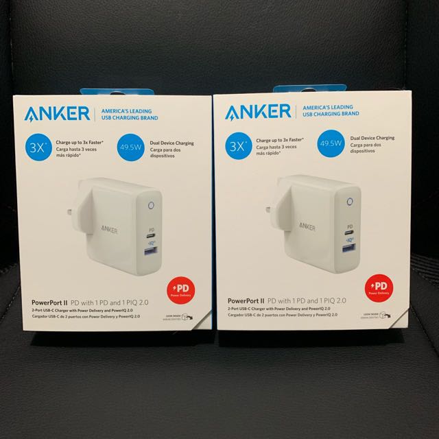 Anker Powerport Ii Pd Sg 3 Pins Usc C Normal Usb Charging Adaptor Electronics Others On Carousell