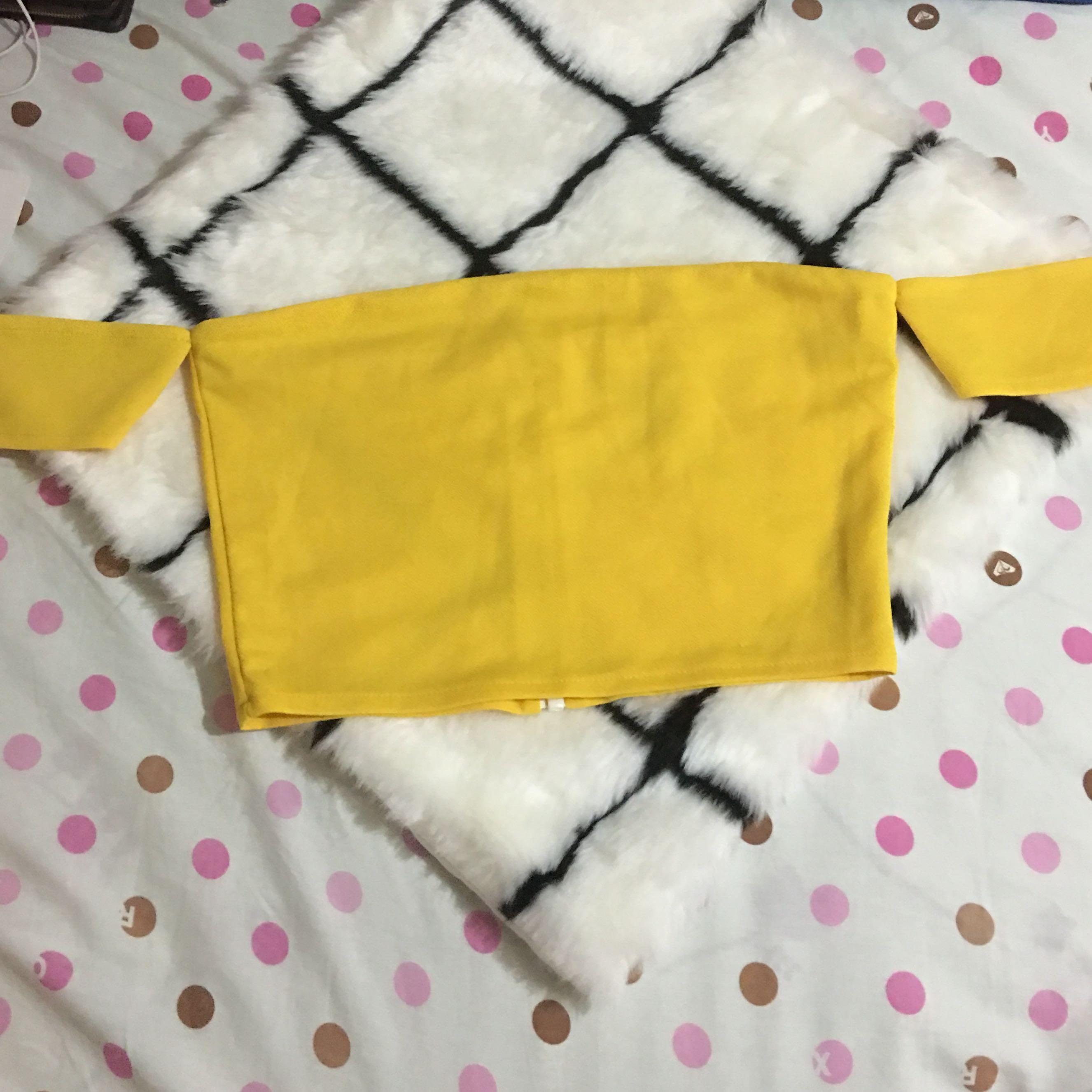 Apartment 8 Yellow Off Shoulder (Category: Blouses) located in Manila. Submitted by everchic (Listing ID 204901971, Image 1). Description: .