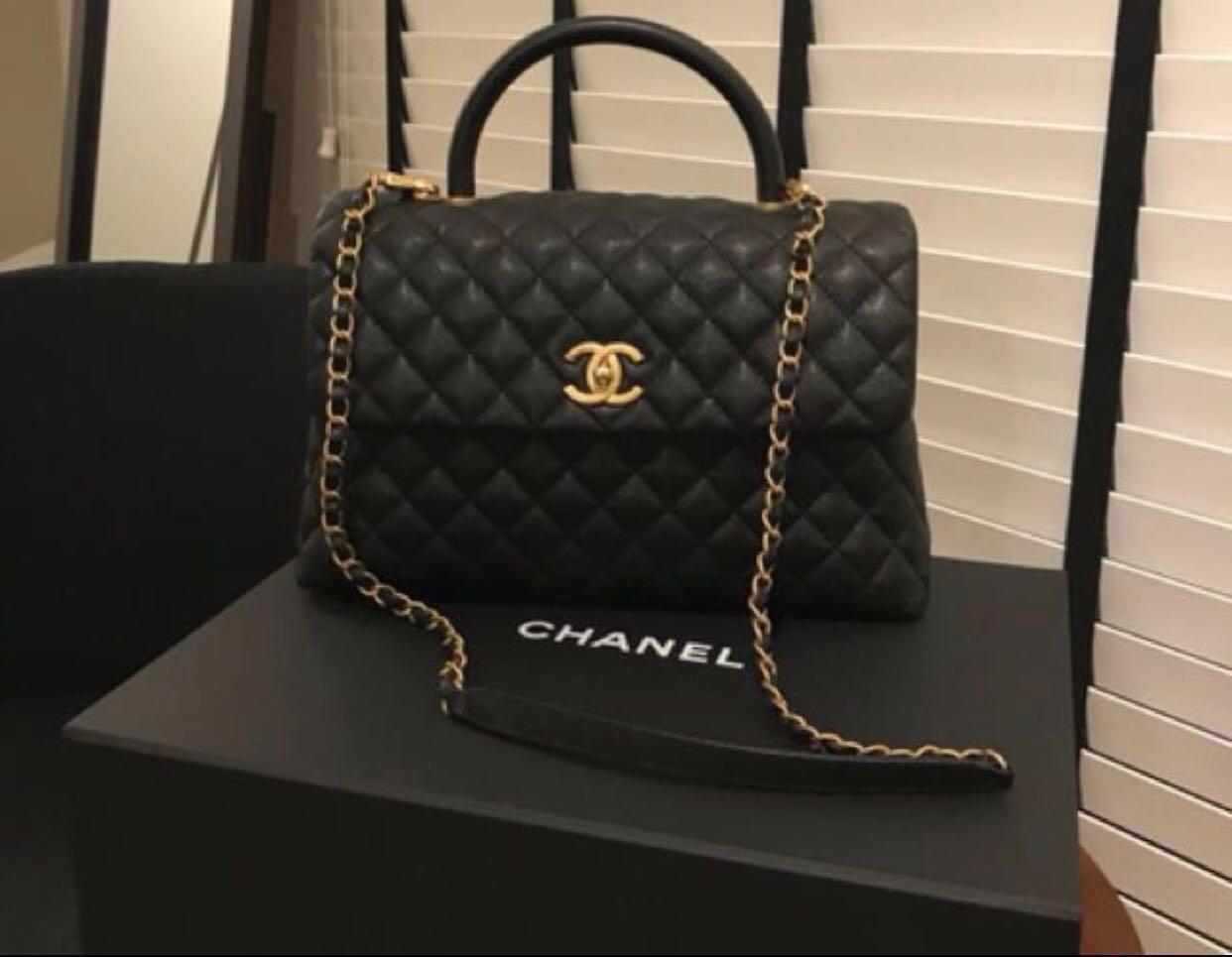 Authentic Chanel Coco Handle Large, Luxury, Bags & Wallets on Carousell