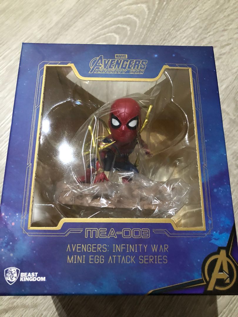 Beast Kingdom Mini Egg Attack Infinity War Iron Spider Man Toys Games Bricks Figurines On Carousell - iron spider man suit infinity war roblox
