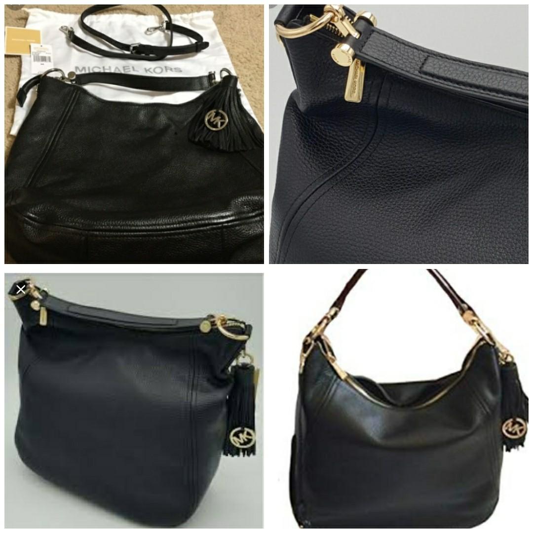 michael kors black hobo bag
