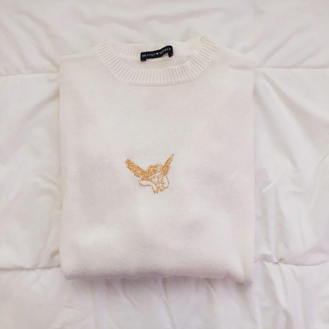 Brandy Melville Orlena Angel Sweater Women s Fashion Tops Other Tops on Carousell
