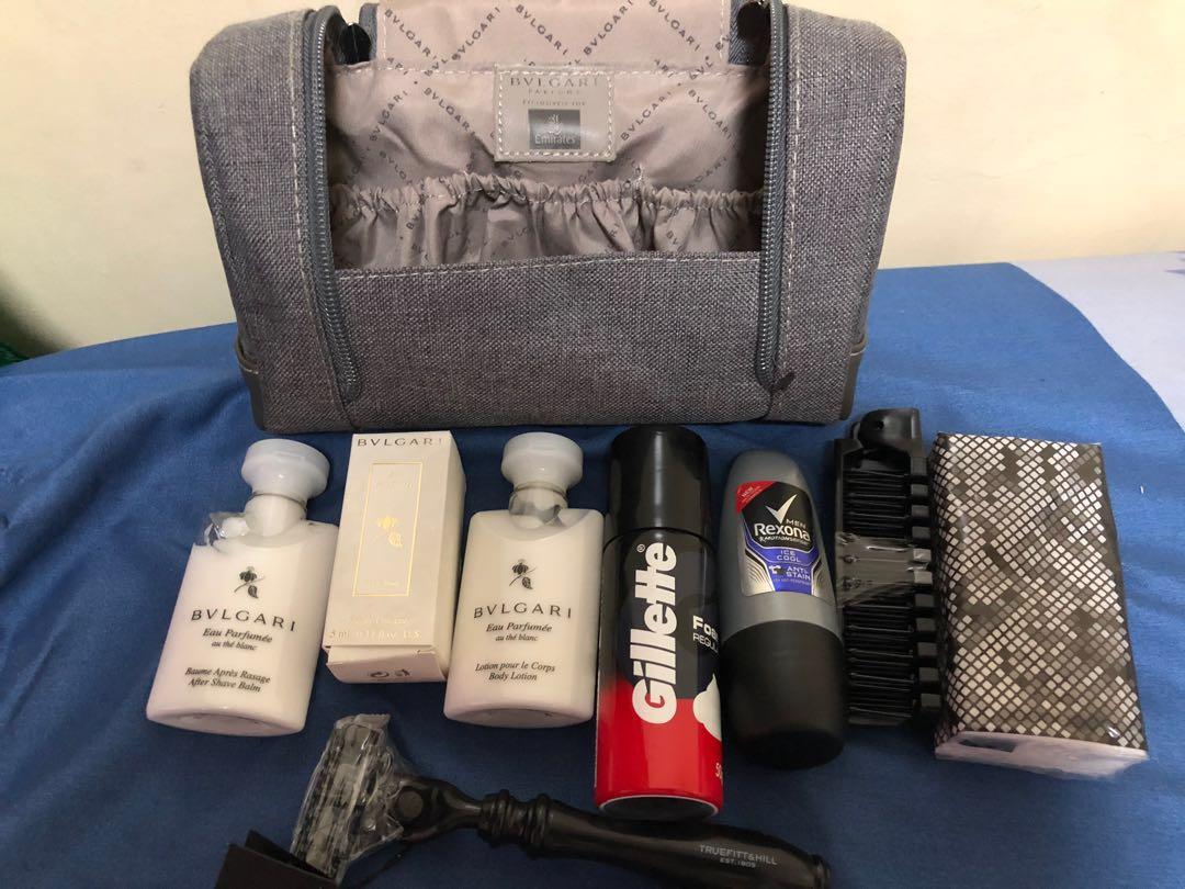 Bulgari Amenity Kits for Men by Emirates, Men's Fashion, Bags