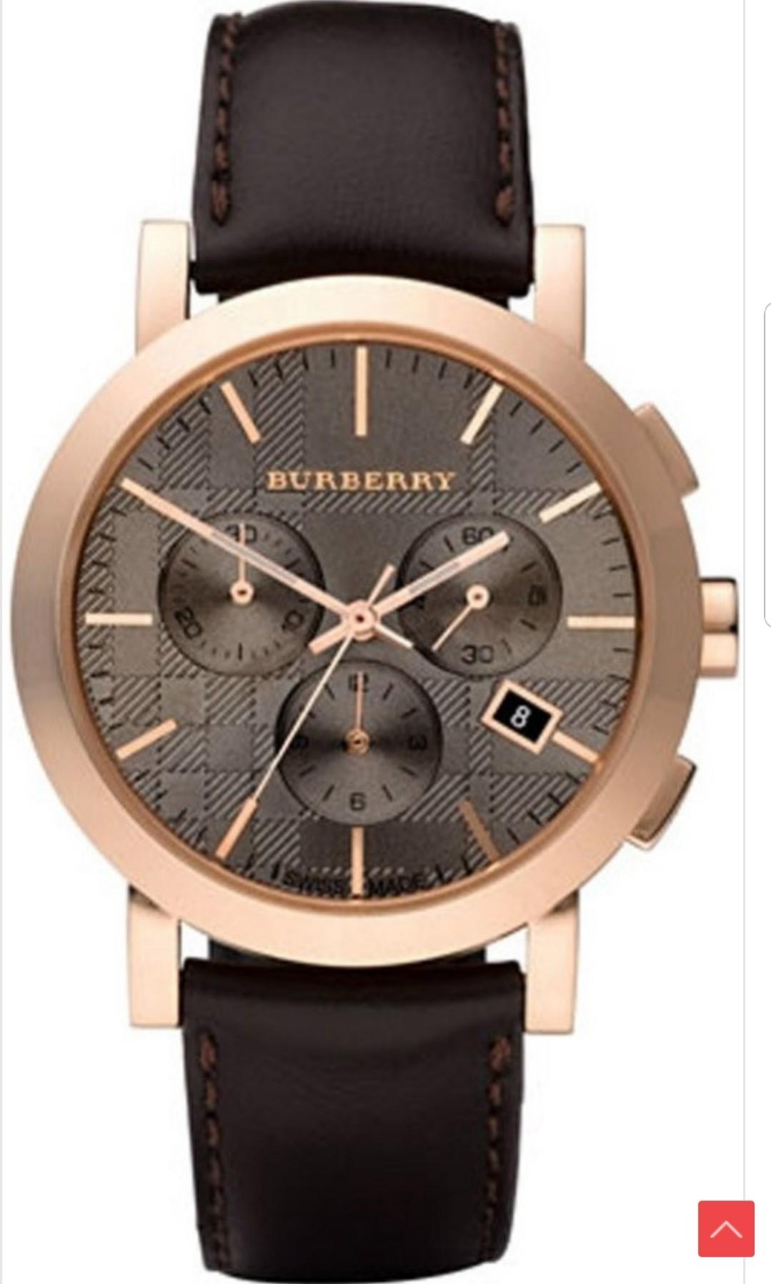 burberry rose gold chronograph watch