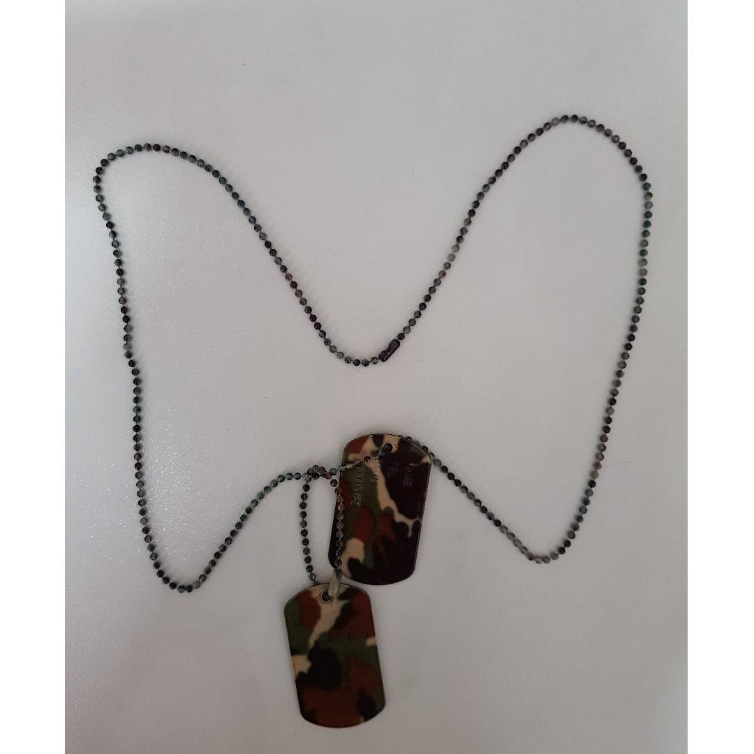 camo dog tag necklace