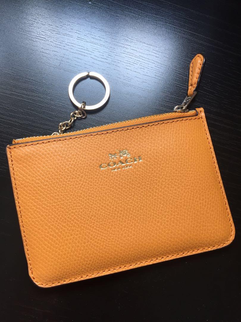 coach key pouch with gusset