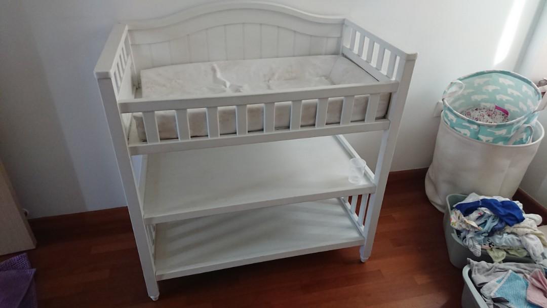 cot and changing table set