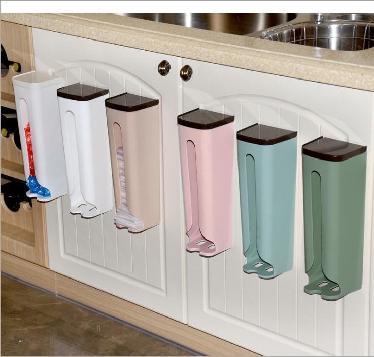 Creative Kitchen Garbage Bag Storage Box Plastic Bag Shopping Bag Storage Box Wall Storage Rack F Everything Else On Carousell