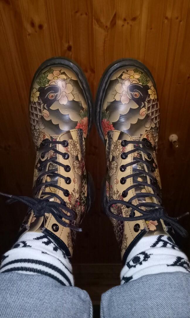 dr martens koi fish shoes