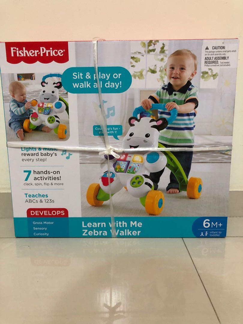 fisher price learn with me zebra walker instructions