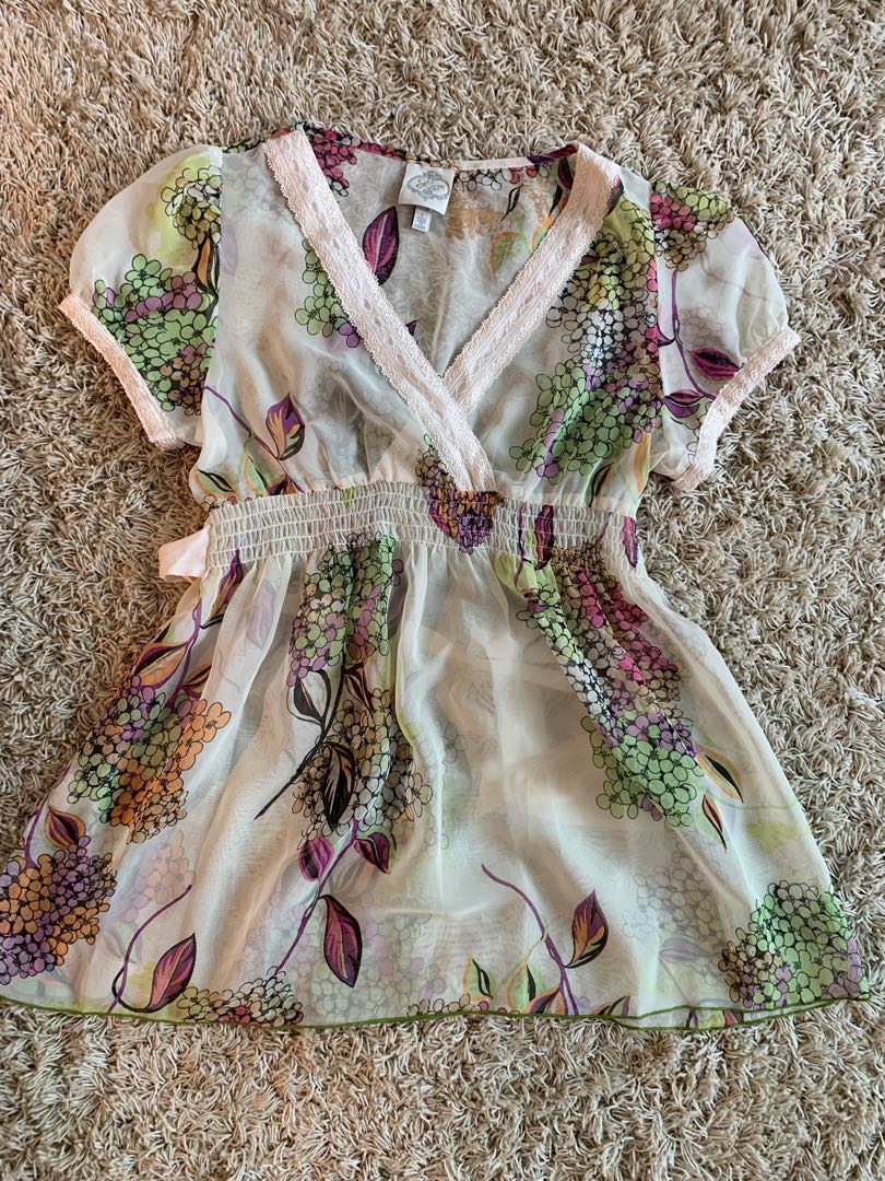 Floral Top For Dressy Beach Wear Women S Fashion Clothes Tops