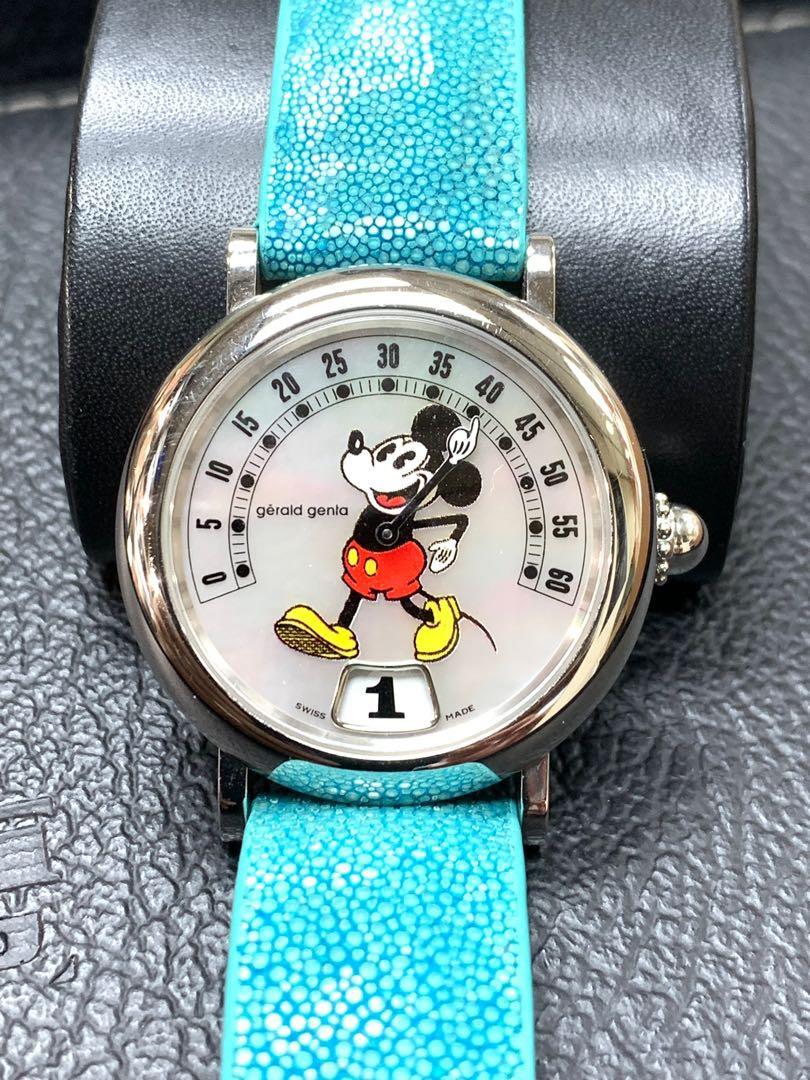 Gerald Genta Retrograde MOP Mickey Mouse Men s Fashion Watches