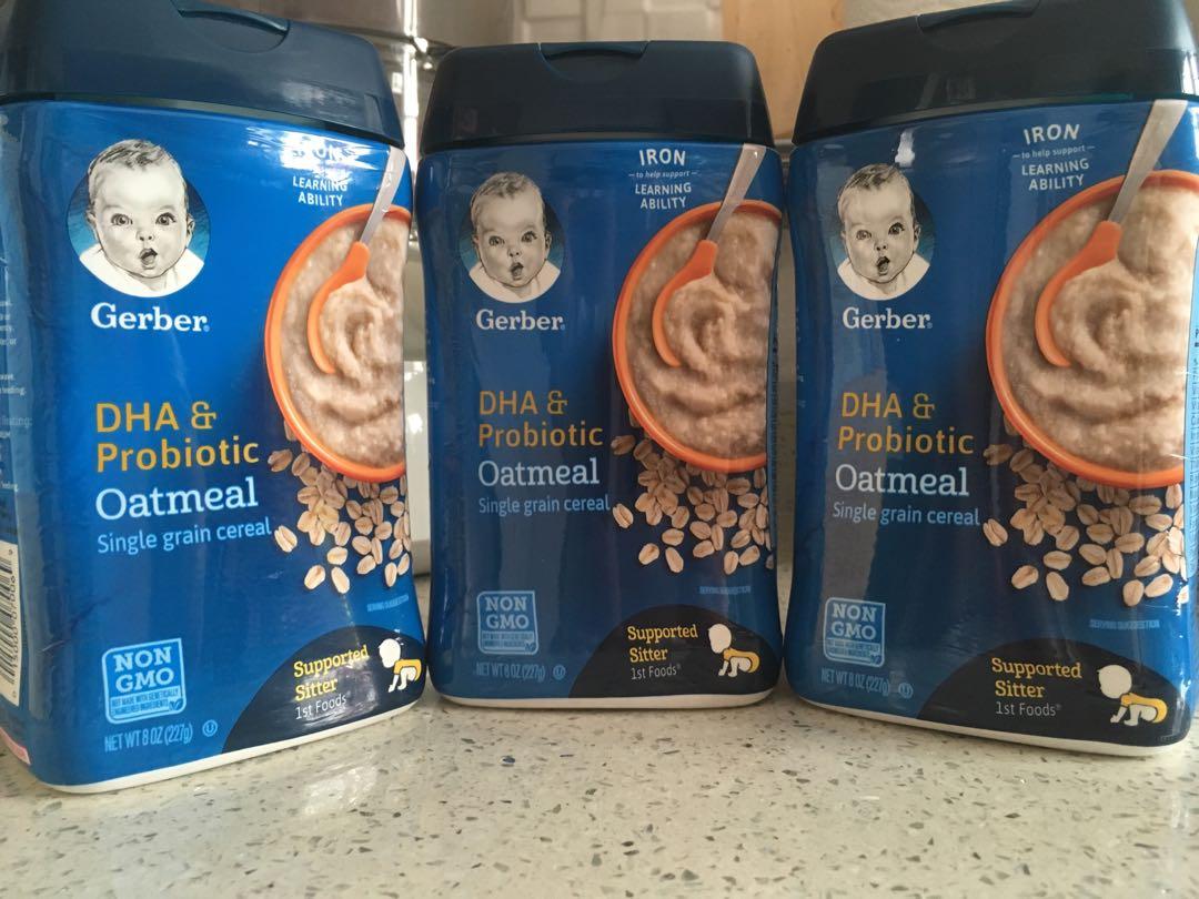 gerber dha and probiotic oatmeal