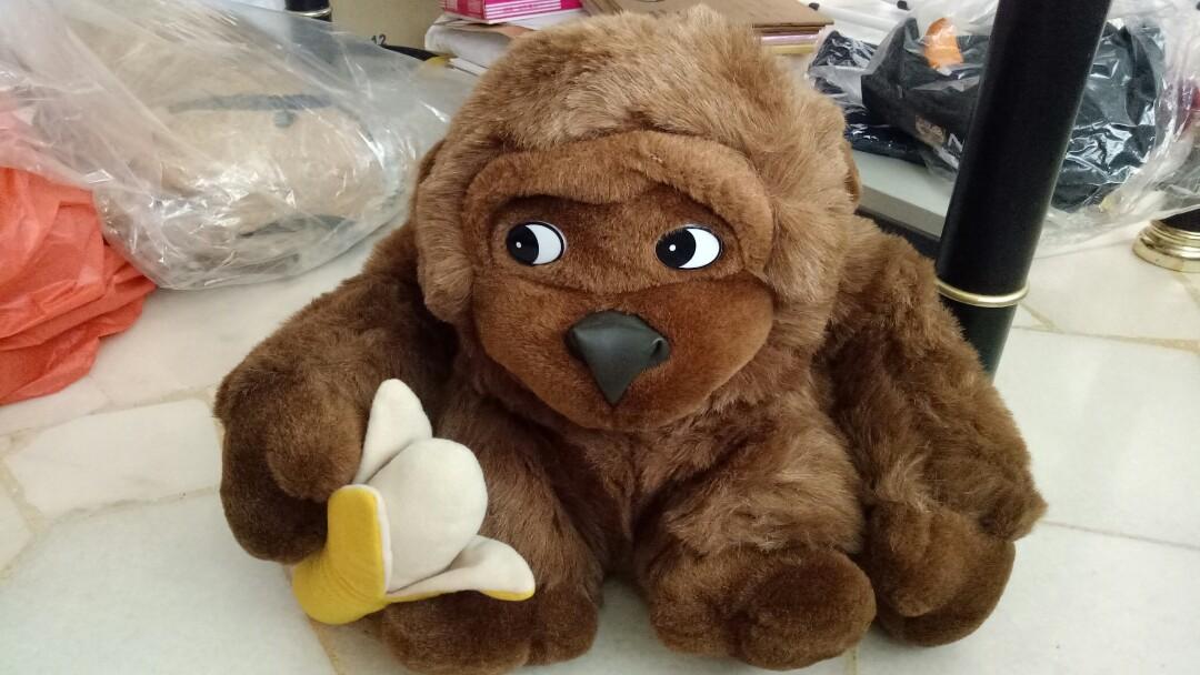 stuffed gorilla with banana