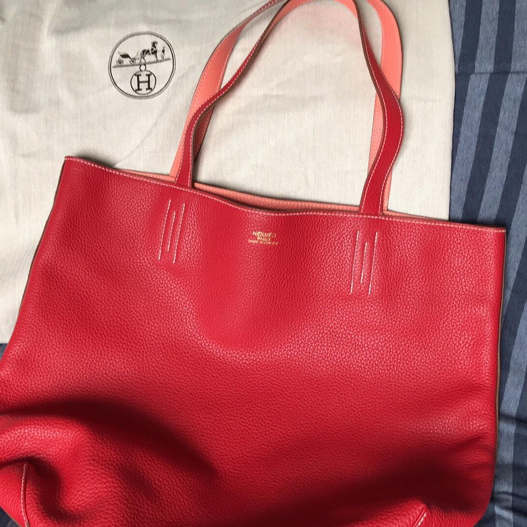 HERMES Double Sens Reversible Tote Clemence 45 - More Than You Can Imagine