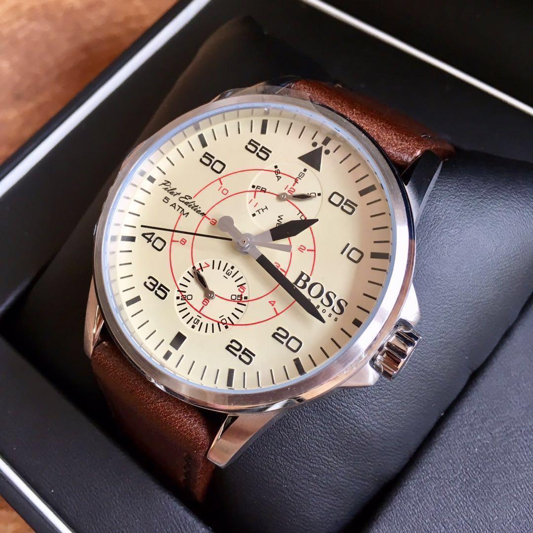 Hugo Boss Aviator Pilot Men s Watch with Dockers Furn Wallet