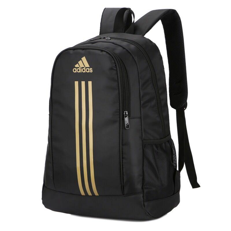 gold adidas backpack