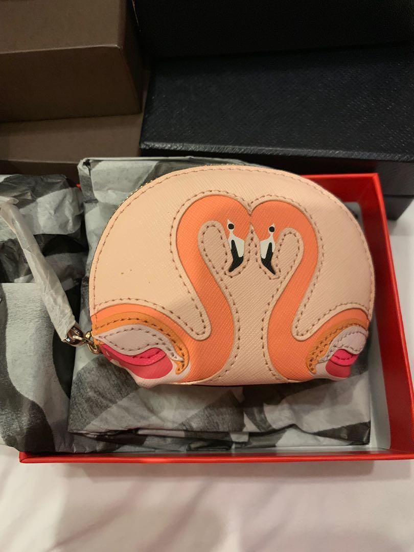 Kate spade flamingo coin purse discount