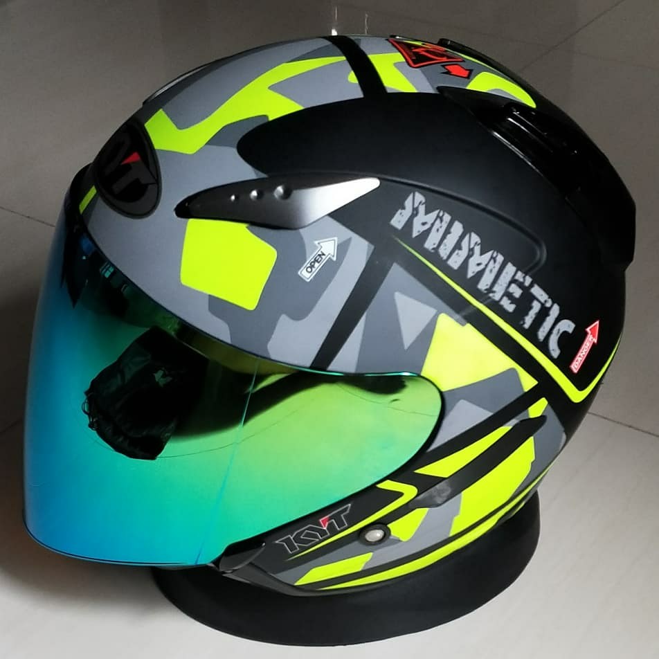 Kyt Helmet (Matte Green), Motorcycles, Motorcycle Accessories on Carousell