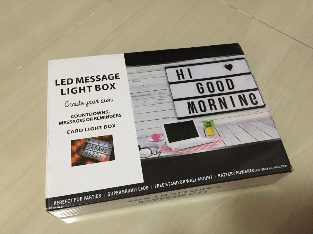 led letters message lightbox