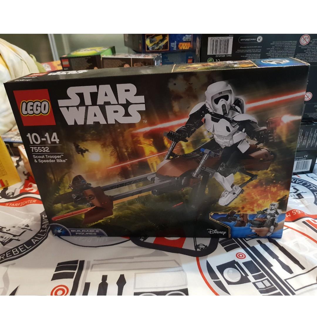 lego star wars scout trooper & speeder bike 75532