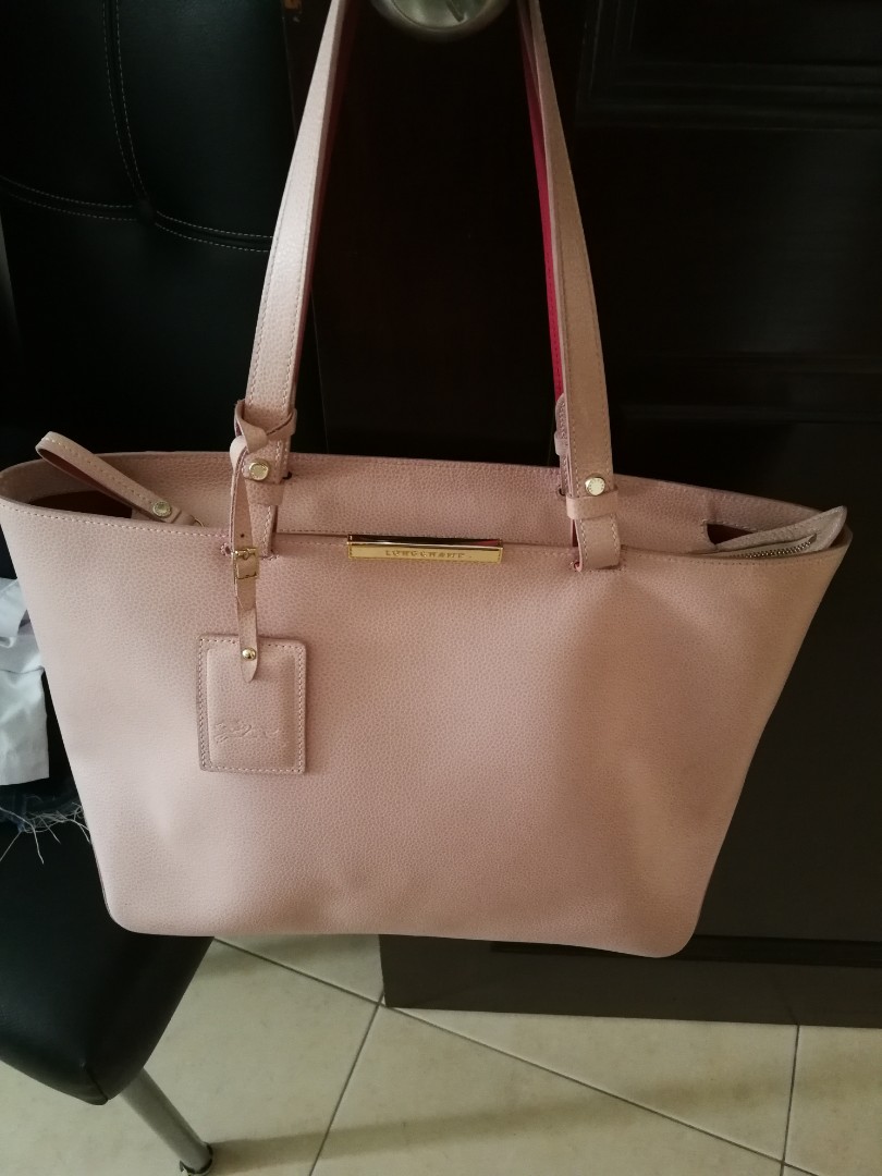 longchamp pink leather bag