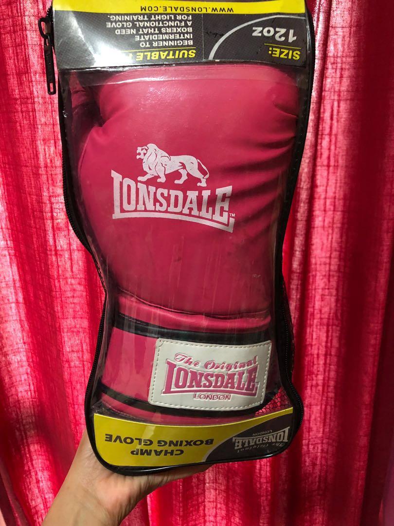 lonsdale pink boxing gloves