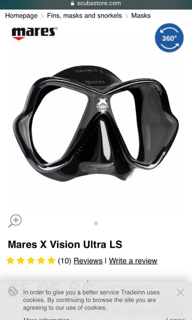 Mares X vision mask, Sports Equipment, Sports & Games, Water Sports on