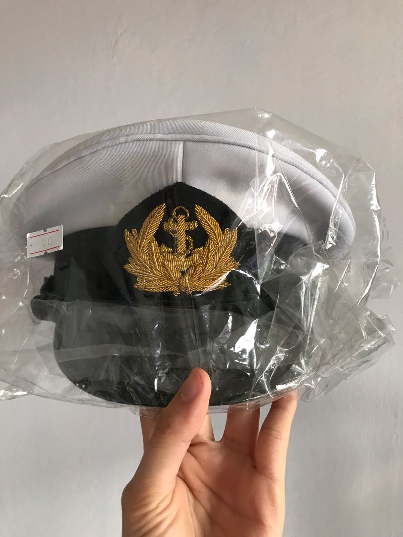 Marine Navy peak cap, Men's Fashion 