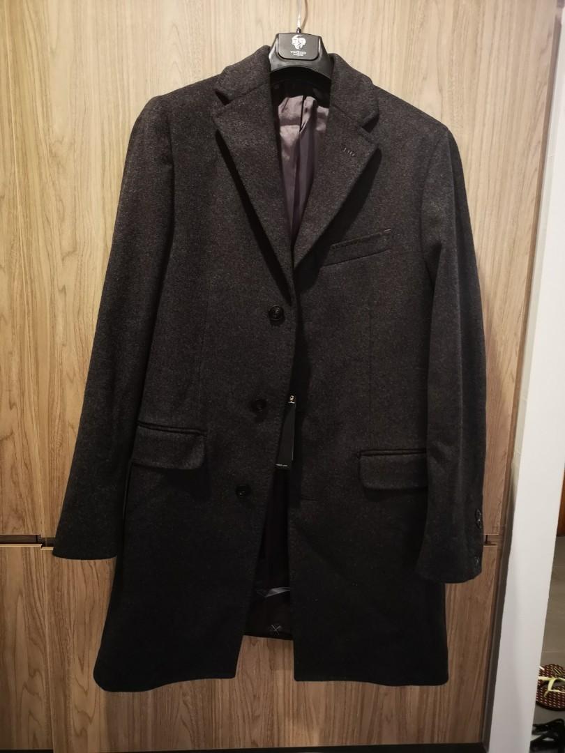 Massimo Dutti Grey Overcoat, Men's Fashion, Coats, Jackets and ...