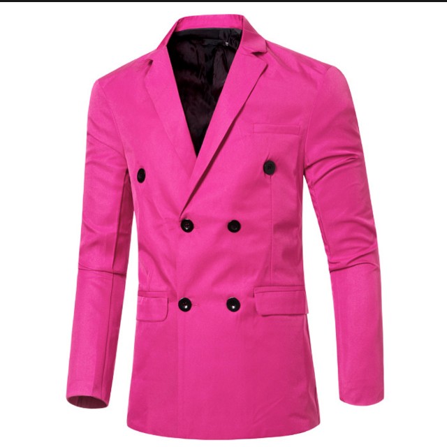 Men casual blazer pink jacket, Men's Fashion, Coats, Jackets and
