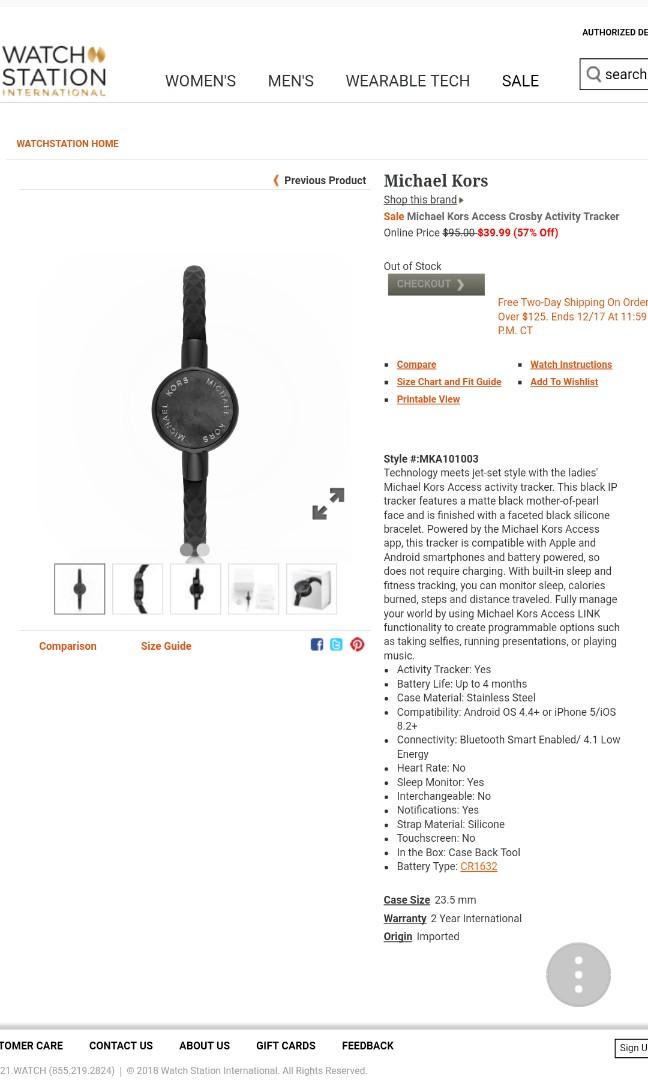 Michael Kors Activity Tracker 