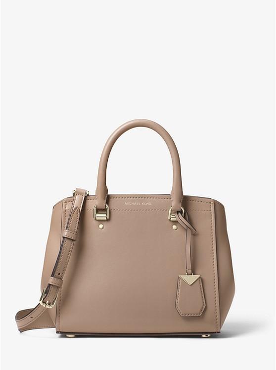 michael michael kors benning medium leather satchel